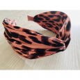 Haarband/diadeem roze tijgerprint.