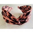 Haarband/diadeem roze tijgerprint.