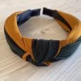 Haarband/diadeem groen okergeel