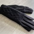 Handschoenen dubbel zwart.