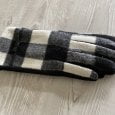 Handschoenen zwart/wit ruit