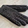 Handschoen panterprint zwart.