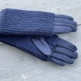 Handschoenen donkerblauw dubbel.