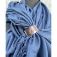 Sjaal met leer label blauw (1).